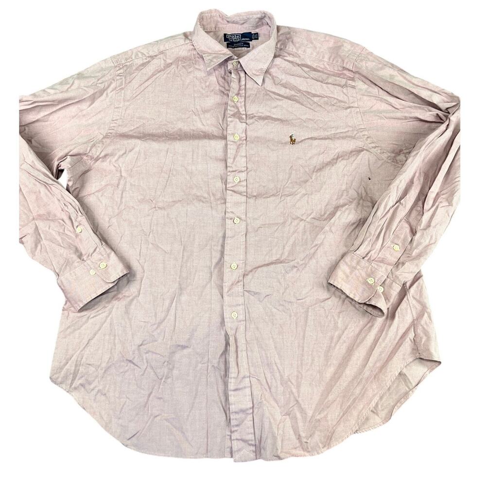 Men's Polo Ralph Lauren Andrew Pink Oxford Shirt Size XL excellent